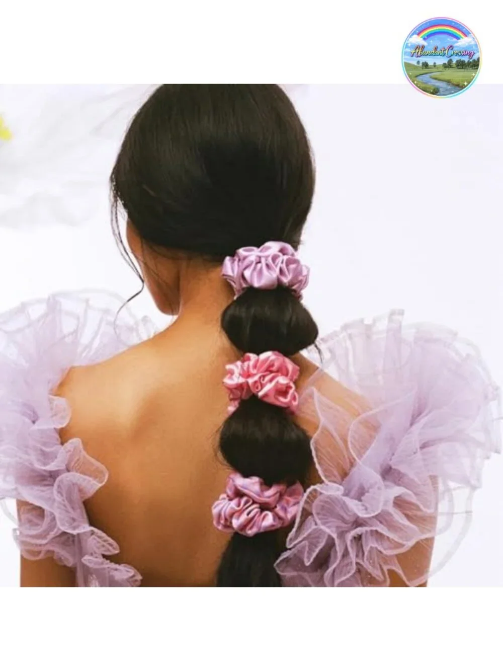 Silk Large Scrunchies Set of 3, Anti-Breakage Hair Ties
